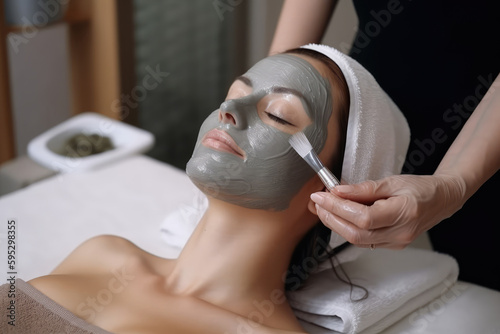 Spa treatments and facials in a beauty salon