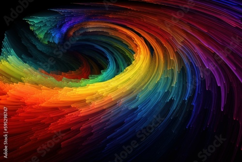 Abstract rainbow colorful. Generate Ai