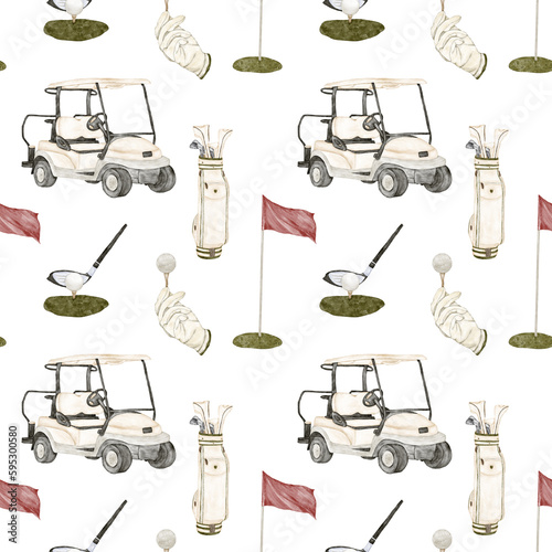 seamless pattern on golf theme