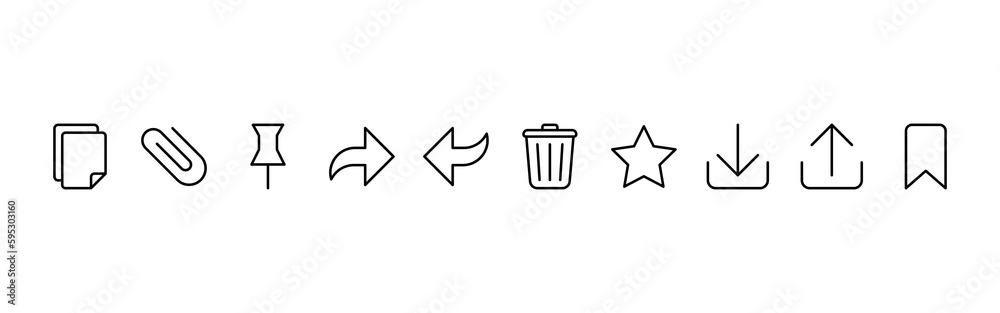 Social media message chat options icons set Social media message chat options icons set