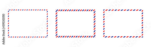 Vector Air mail envelope border set