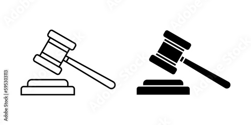 Vector Gavel icon set
