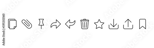 Social media message chat options icons set