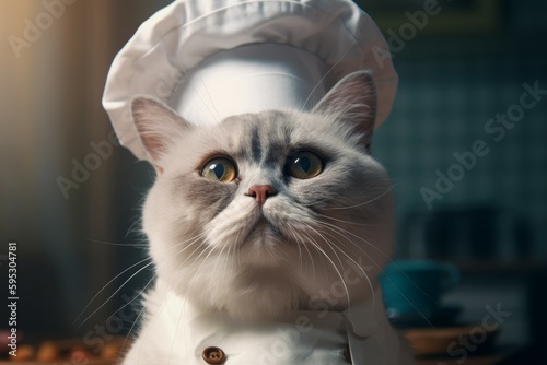 Cat dressed as a chef. Generate Ai © nsit0108
