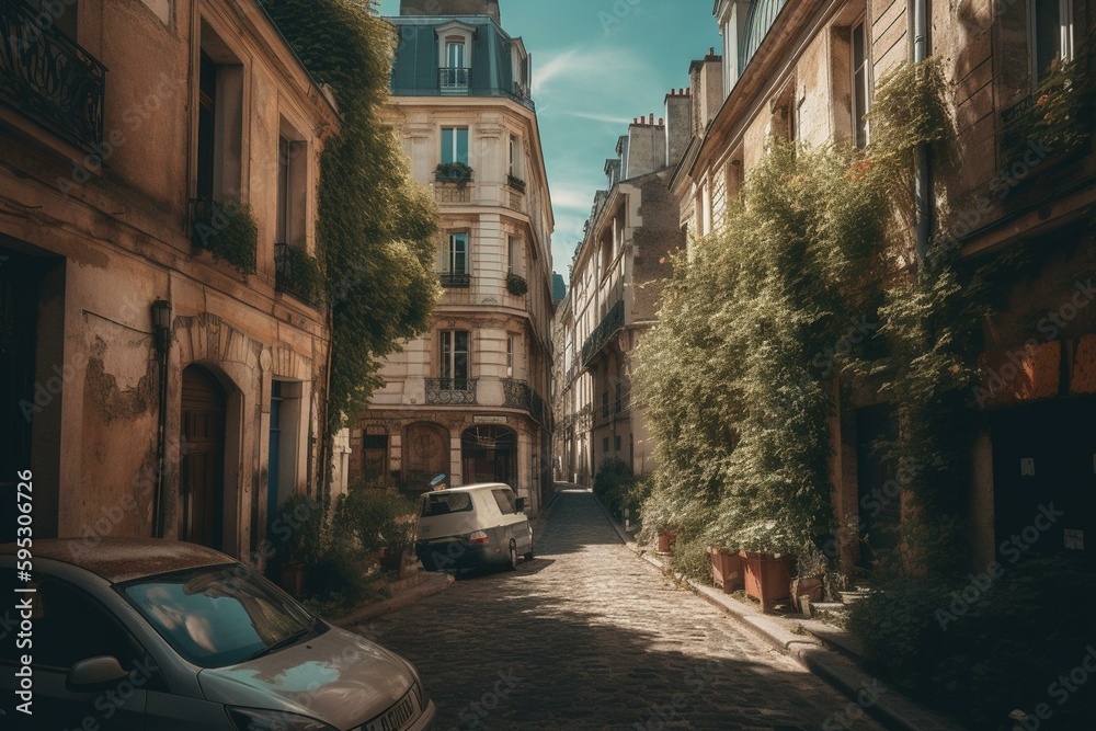 Daytime in France. Generative AI