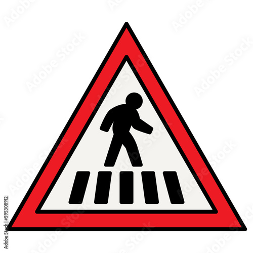 pedestrian crossing traffic sign