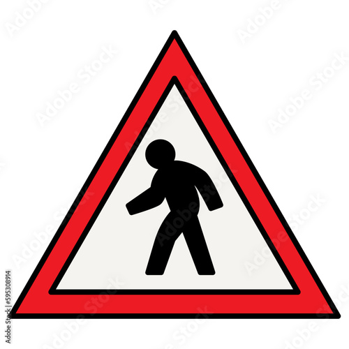 pedestrian crossing sign