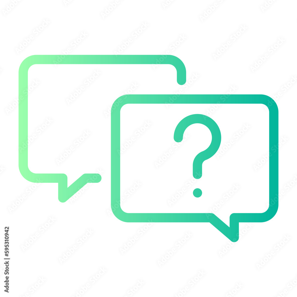 question and answer gradient icon question and answer gradient icon