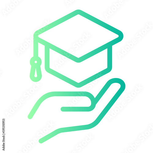 mortarboard gradient icon