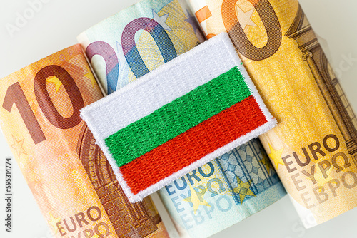 Obraz na płótnie Bulgaria's accession to the euro zone, Euro adoption, Business concept, Adoption of the common European currency w salonie