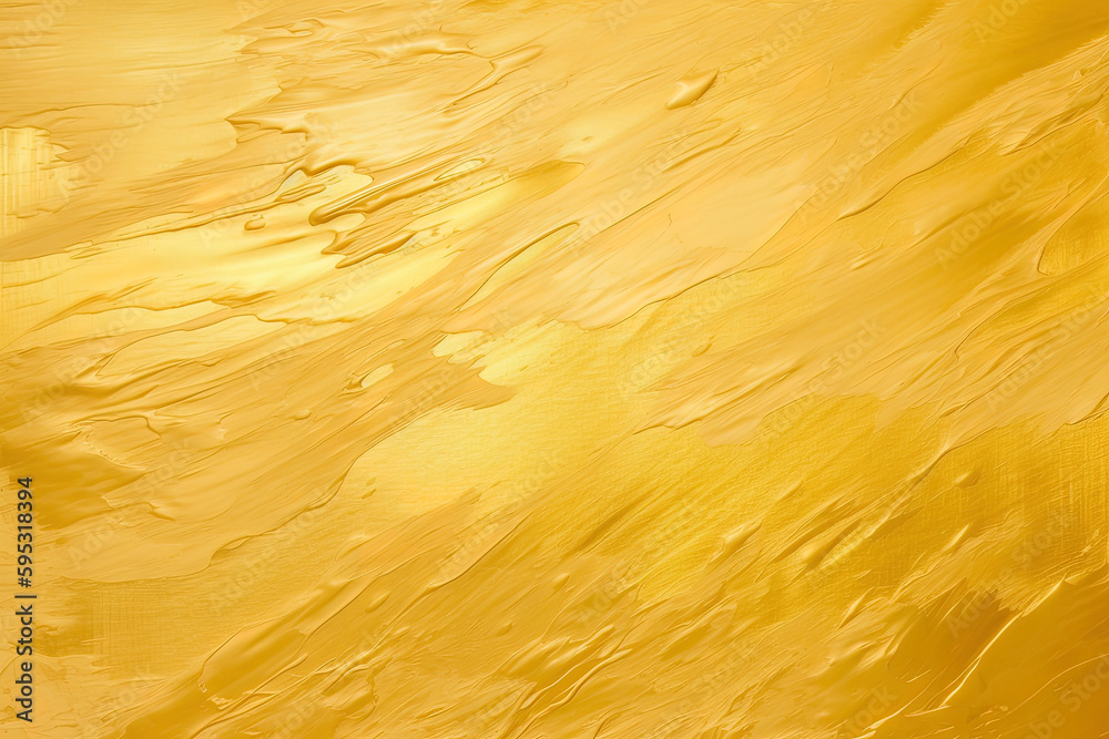 Golden paint texture background. Created with Generative AI Technology