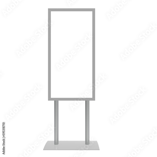 Gray Isolated Blank blackboard for template mockup 3d illustration