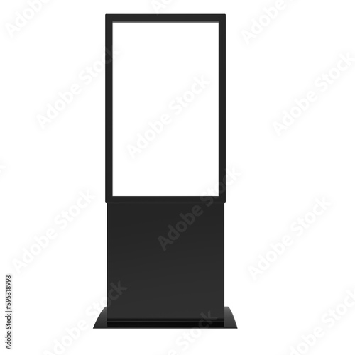 Isolated Blank black blackboard for template mockup 3d illustration