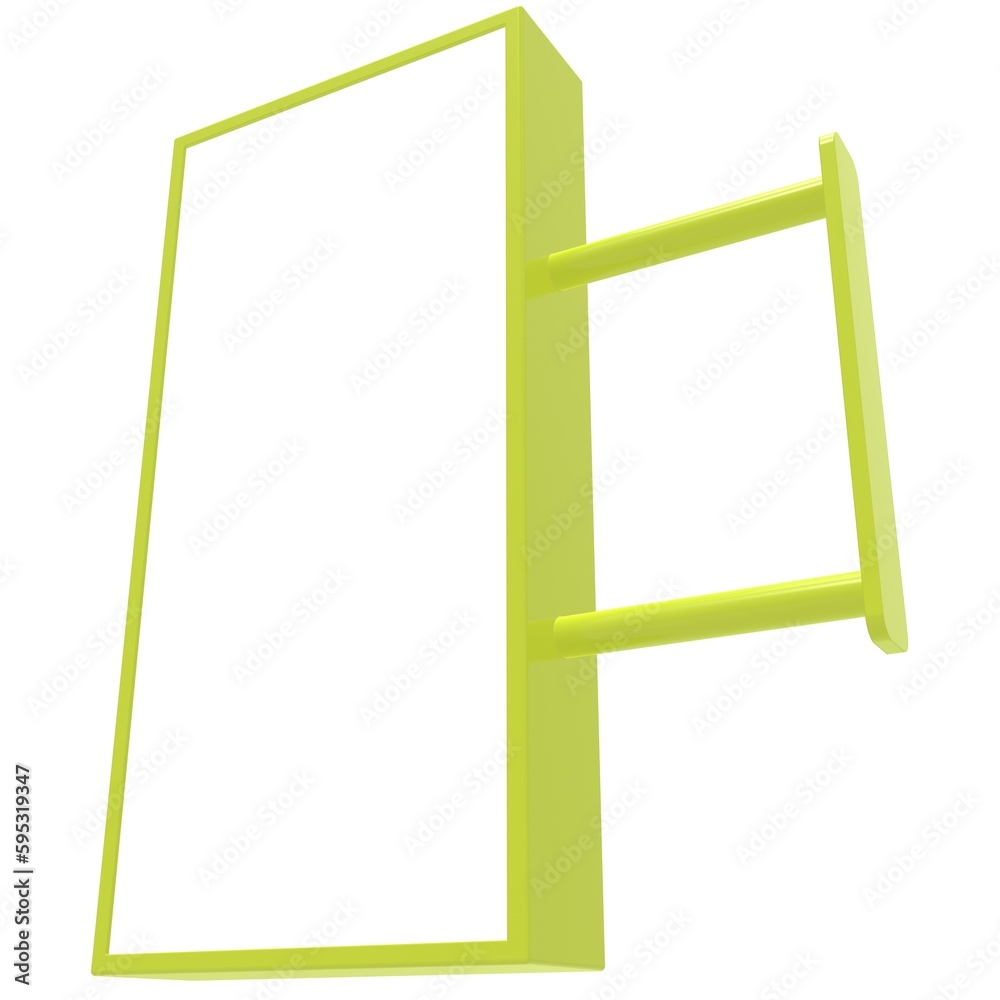 Isolated Blank blackboard for template mockup 3d illustration Isolated Blank blackboard for template mockup 3d illustration