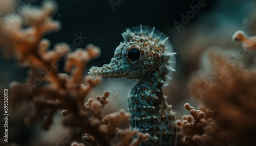 Colorful tentacles of coral dwelling cnidarian mesmerize divers generated by AI © Jeronimo Ramos