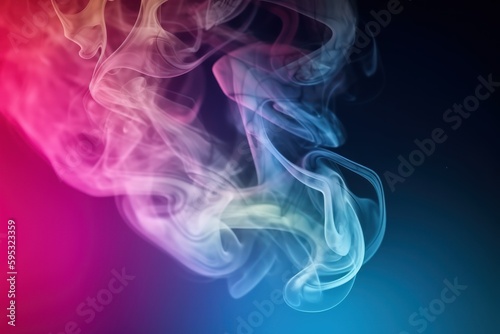 colourful smoke on black background