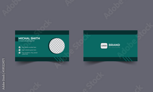 The business card template is modern and creative.