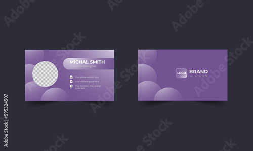 Business card template with a beautiful color combination.