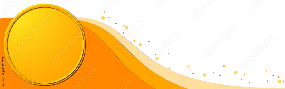 Orange banner template for web cover or to showcase various topics.