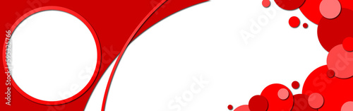 Red banner template for web cover or to showcase various topics. photo