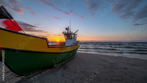 Łodzie rybackie przy Morzu Bałtyckim