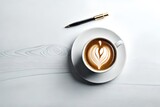 cup of coffee and pen, generative ai 