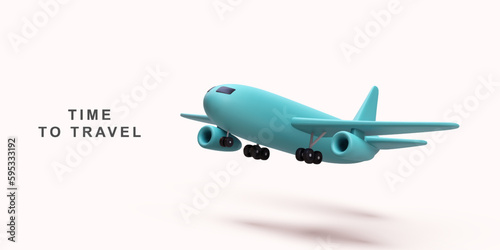 3d Realistic design of Travel concept. Vector illustration.