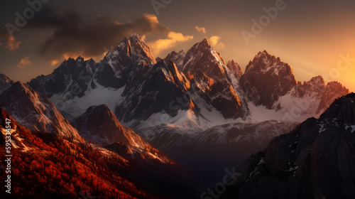 sunset over the mountains © Brett