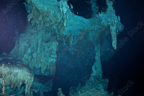 Underwater cave in Mexico