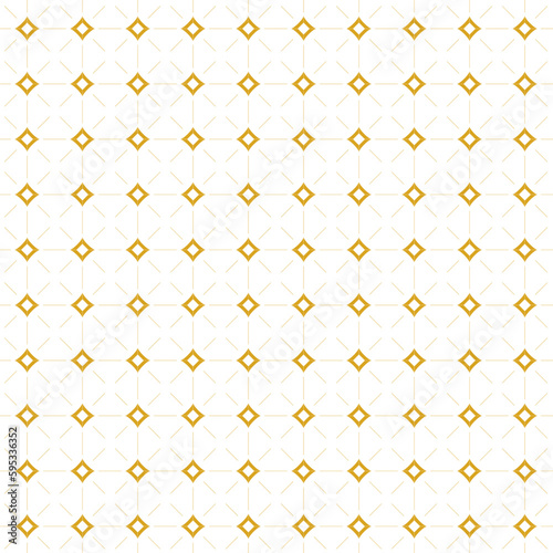 Seamless pattern with geometric shapes of golden color, vector