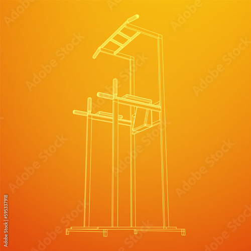 Pull up bar. Upper body workout, bodybuilding exercise.