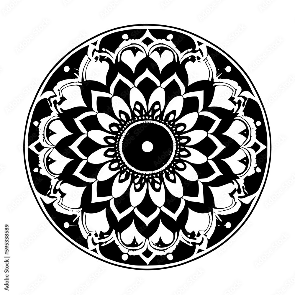 spiritual symbol round ornament