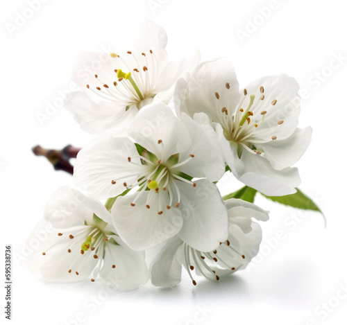 White cherry blossom flowers