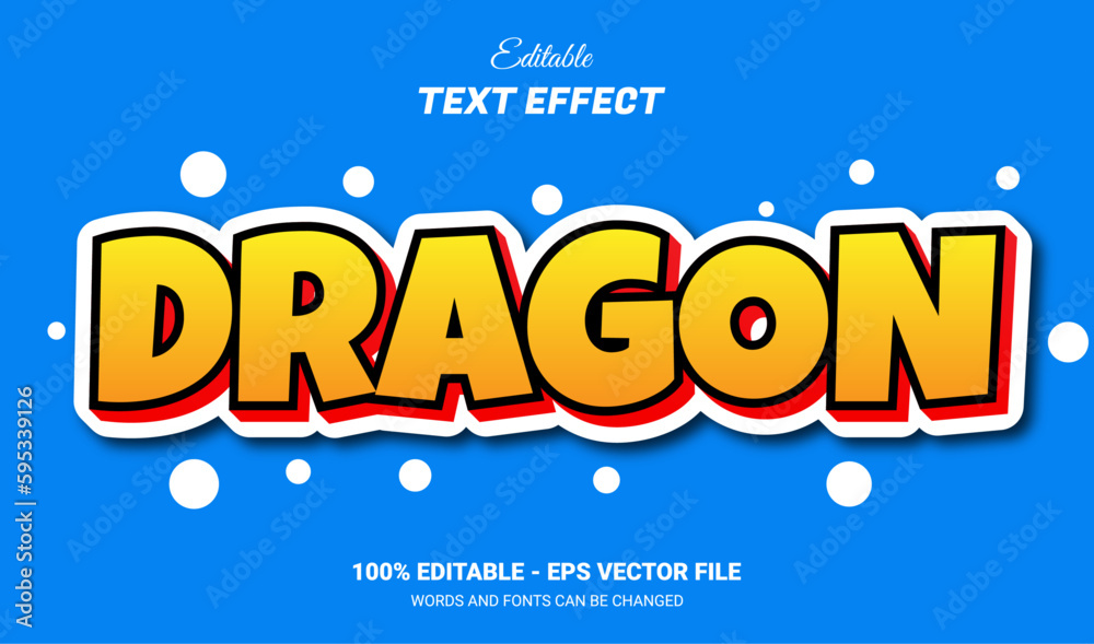 Fototapeta premium dragon editable text effect
