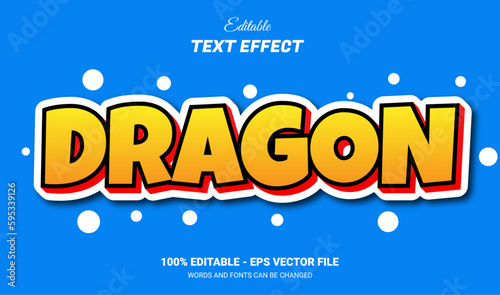 dragon editable text effect