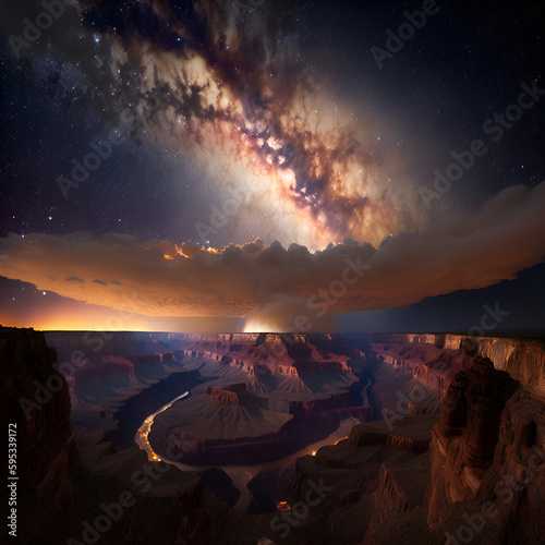 Milky Way Galaxy Over the Grand Canyon