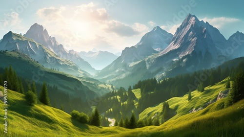 landscape in the mountains