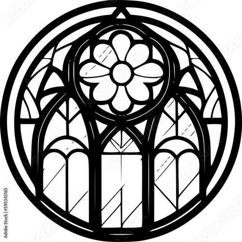 Stained Glass | Minimalist and Simple Silhouette - Vector illustration