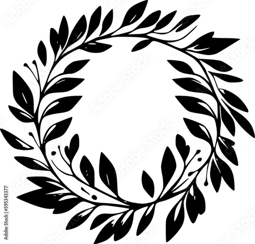 Wreath | Minimalist and Simple Silhouette - Vector illustration