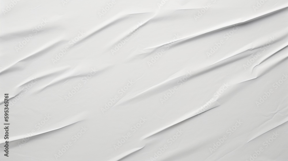 Slightly crumpled and creased white paper texture background, Generative AI Slightly crumpled and creased white paper texture background, Generative AI