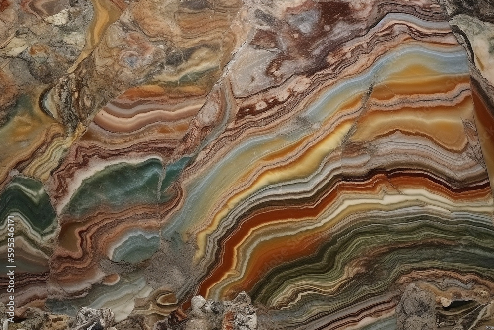 Multicolor Marble Stone Texture 02 generative ai