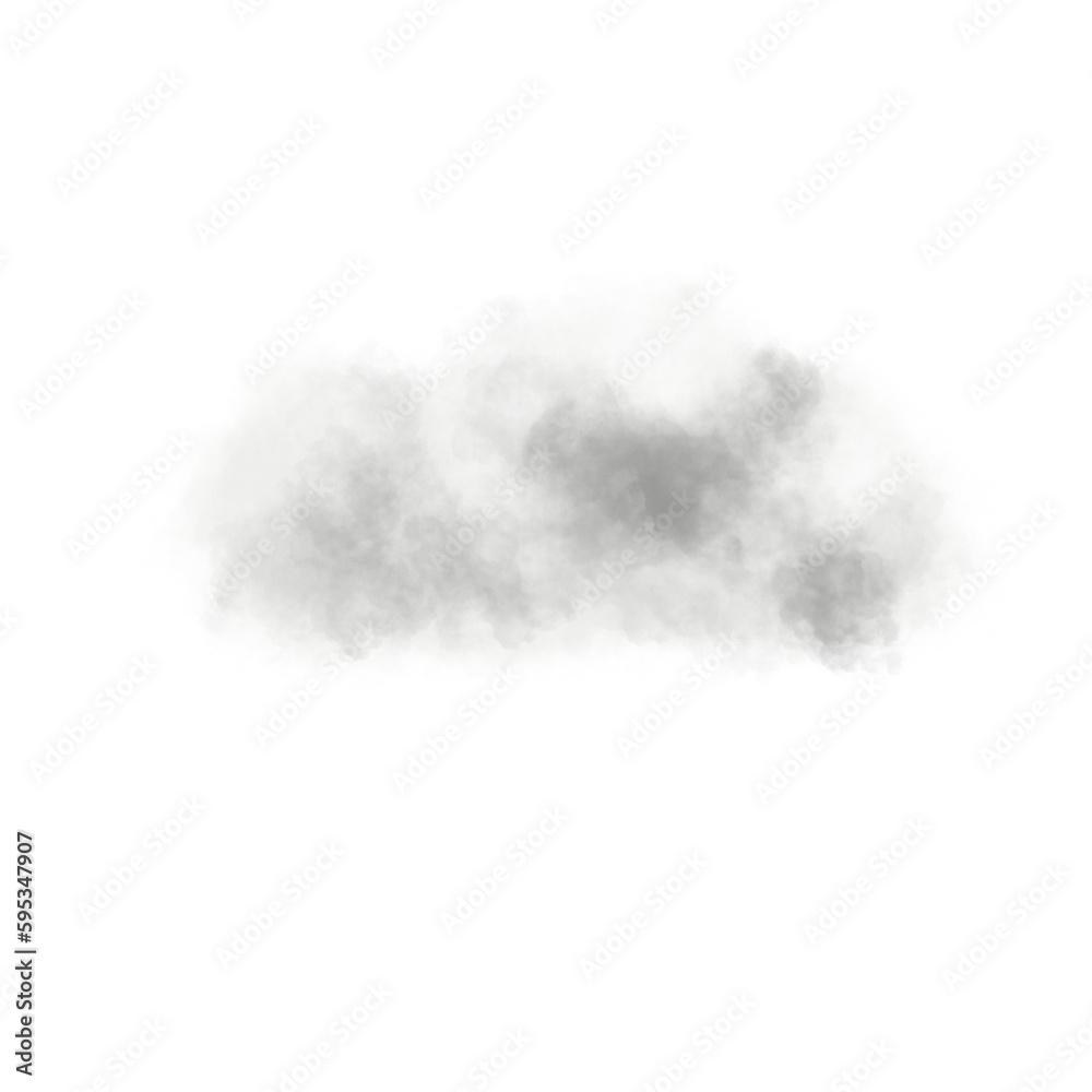 Realistic white cloud. Cloud on transparent background. PNG image