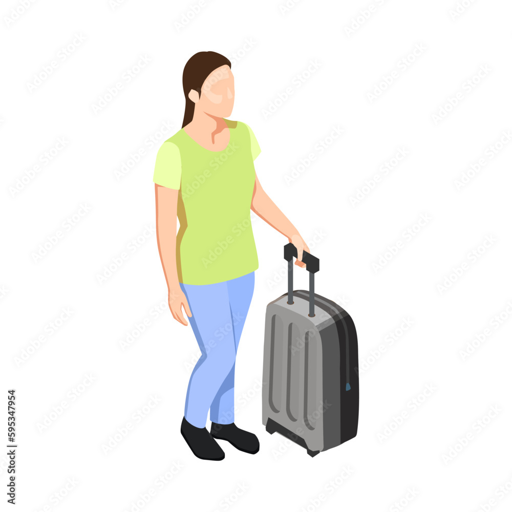 Isometric Traveller Illustration Isometric Traveller Illustration