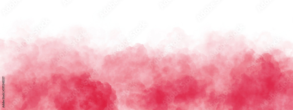 Pink smoke isolated on transparent background. PNG image
