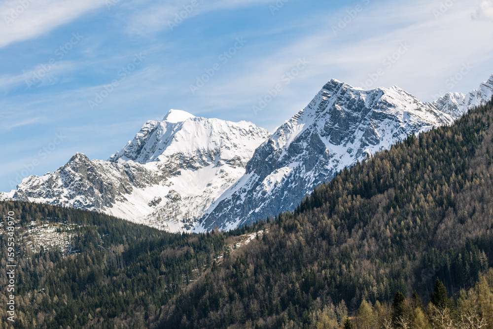 Sunny weather with view to Totes Gebirge, Upperaustria