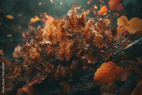 Abstract autumn artwork. Generative AI