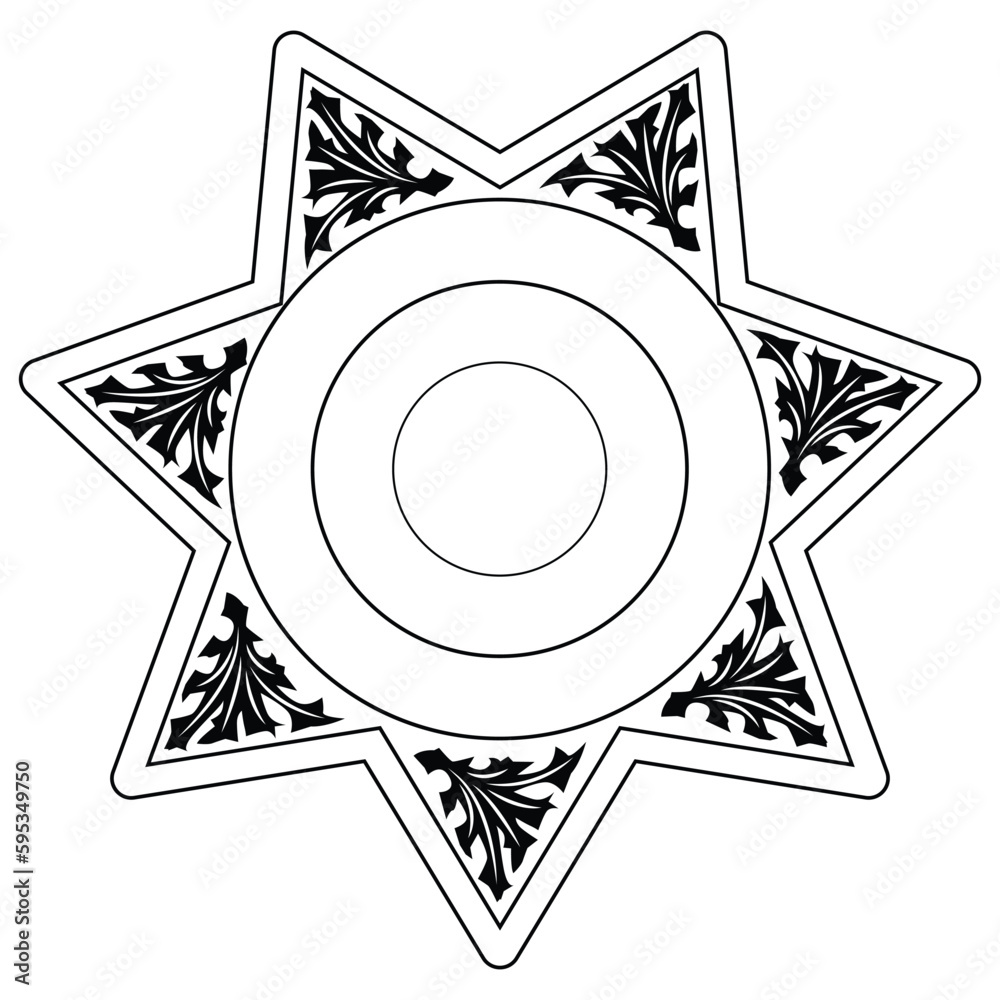 Vector illustration of sheriff badge Stock Vector Adobe Stock