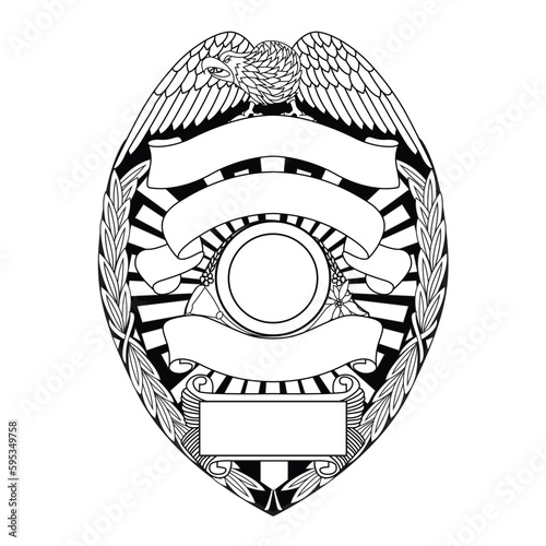 vector illustration of Security Police badge  photo