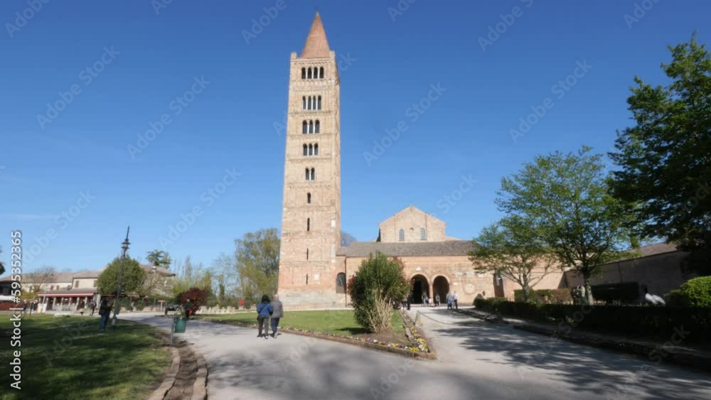 Delta Po Biosphere Reserve, Italy, view of the abbey of Pomposa Delta Po Biosphere Reserve, Italy, view of the abbey of Pomposa