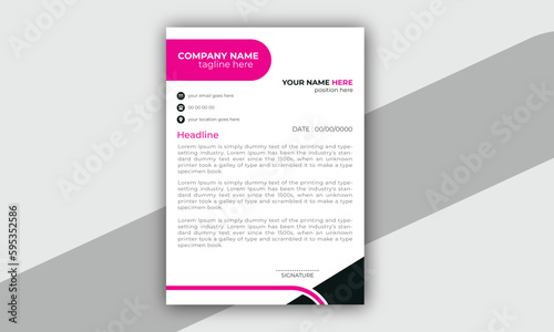 Letterhead Design Modern Business Letterhead Design Template. letterhead flyer corporate official minimal creative abstract professional informative newsletter design with logo.